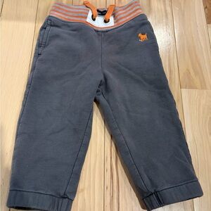 Vintage Mini Boden Gray Joggers with Orange Stripes